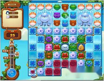 开心消消乐1213关找出被冰块困住的小动物