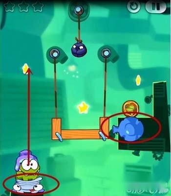 割绳子2地下通道第6关三星过关详解