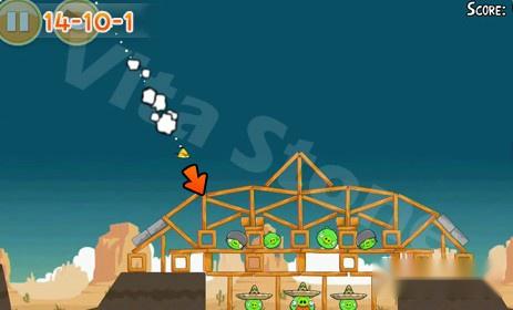 愤怒的小鸟14-10第十四关图文攻略