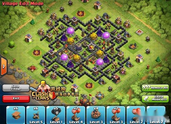 部落冲突对称farm十本水晶杯阵型布局攻略 第2张