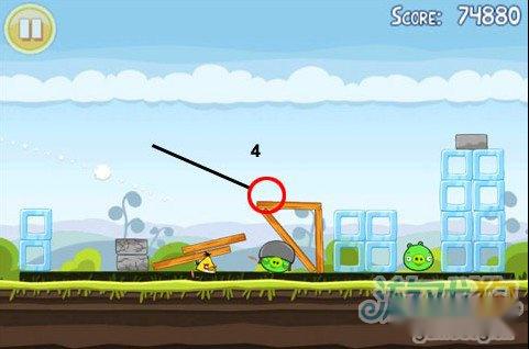 愤怒的小鸟4-5第四关图文攻略 第4张