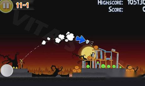 愤怒的小鸟万圣节版图文攻略第二关 2-11