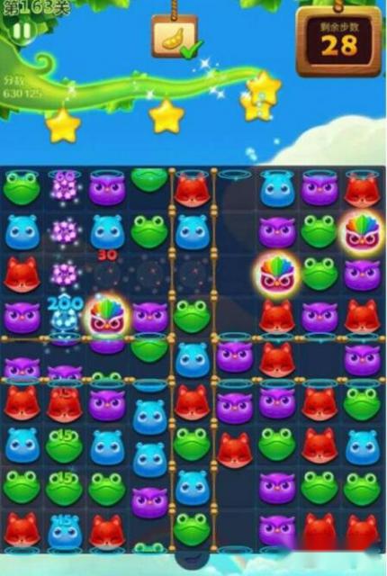 开心消消乐163关金豆荚如何收集达到四星 开心消消乐163关金豆荚如何收集达到四星