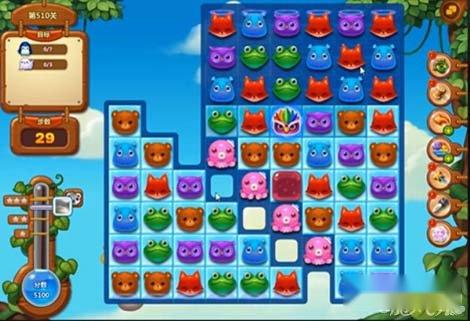 开心消消乐510关解救动物过关攻略 开心消消乐510关解救动物过关攻略