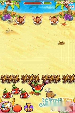 燃烧的蔬菜2沙滩夺宝第2关攻略