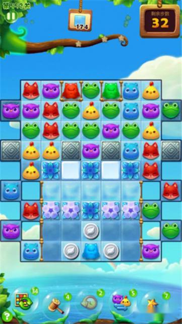 开心消消乐552关三星攻略 魔力鸟和直线特效进行消除 开心消消乐552关三星攻略 魔力鸟和直线特效进行消除