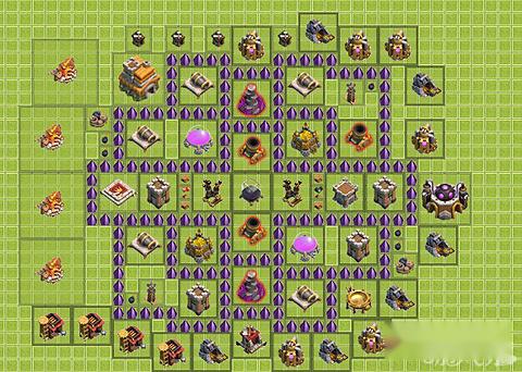 部落冲突巧妙陷阱七本布局攻略 主防黑水 部落冲突巧妙陷阱七本布局攻略 主防黑水