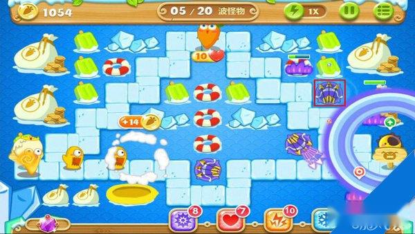 保卫萝卜2冰川38攻略钻石金萝卜道具全清 第6张