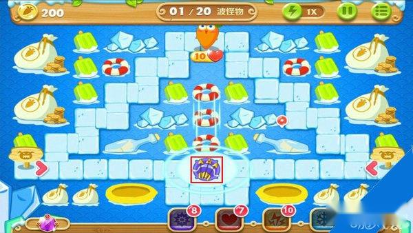 保卫萝卜2冰川38攻略钻石金萝卜道具全清 第3张