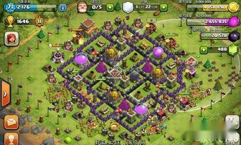 部落冲突四周火力全覆盖8本中后期摆放攻略