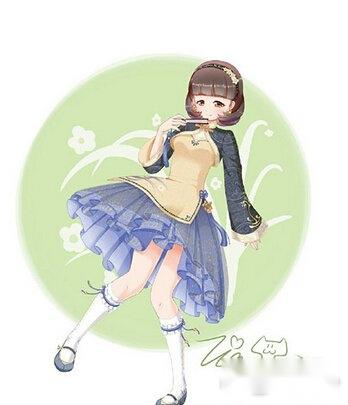 奇迹暖暖玩家手绘兰套装作品欣赏