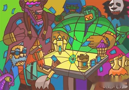 炉石传说抽象版手绘欣赏 发现妹子了吗